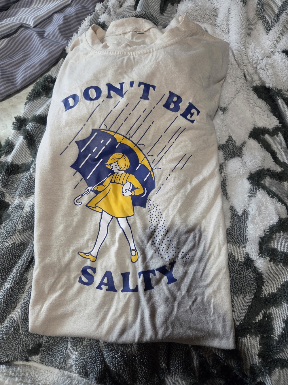 Don't Be Salty Graphic Tee - Yellow & Navy